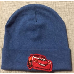 Czapka dziecięca podwójna wywijana CARS jeansowa czapeczka dla dziecka na obwód głowy 46/52 cm One Size