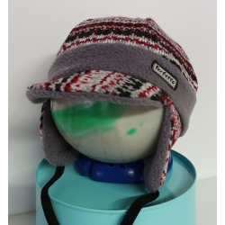 Czapka zimowa Maja ŁUKA wiązana ocieplana czapeczka dla dziecka na obwód głowy 44 cm