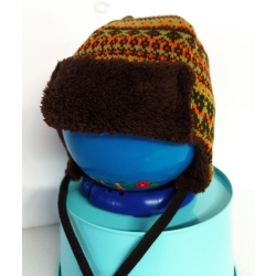 Czapka zimowa Maja JONATAN wiązana ocieplana czapeczka dla dziecka na obwód głowy 44 cm