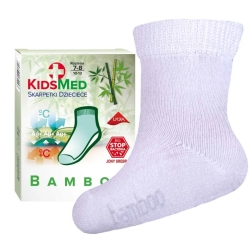 Skarpetki niemowlęce bambusowe KidsMed Bamboo wcześniak 5-6 cm dla dziecka 0-3m-7-8 cm ,3-6m-9-10 cm, 6-12 m białe 11-12 CM,