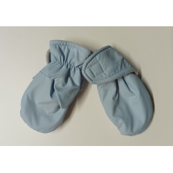 Rękawiczki dziecięce Maja ortalionowe Junior BŁĘKITNE rękawice dla dziecka rozmiar L jednopalczaste zapinane na rzep