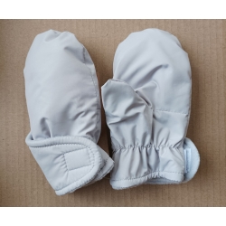 Rękawiczki dziecięce Maja ortalionowe Junior SZARE rękawice dla dziecka rozmiar L jednopalczaste zapinane na rzep