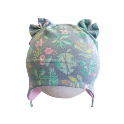 Czapka wiązana Maja AMELKA miętowa czapeczka dla dziecka na obwód głowy 36, 38, 40, 42, 50 cm