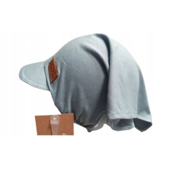 Chustka z daszkiem Maja WIND czapeczka dziecięca kolor MORSKI dla dziecka na obwód głowy 48/50 cm