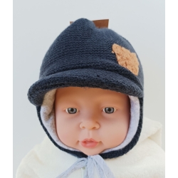 Czapka zimowa Maja FRED ocieplana czapeczka dla dziecka na obwód głowy 38, 48, 50 cm