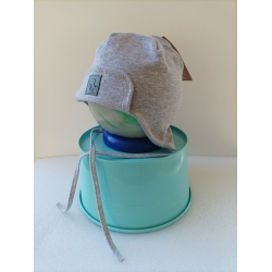 Czapka dwuwarstwowa Maja OSCAR szara czapeczka dla dziecka na obwód głowy 46, 48, 50, 52 cm
