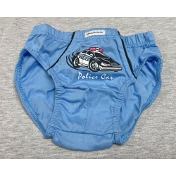 Majteczki SLIPY chłopięce Marcinkowski majtki dla chłopca Police Car niebieskie rozmiar 116/122 cm