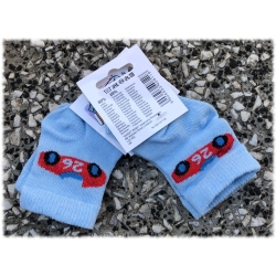 Skarpetki niemowlęce Sweet Baby Racing niebieskie bawełniane skarpety 5-6 cm