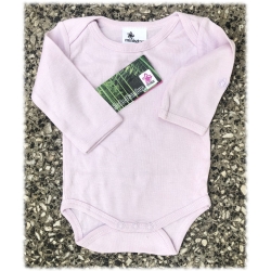 MiniStar bambusowe body z długim rękawem Lawendowe rozmiary 50,56-92 cm