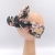 Opaska bawełniana na głowę Pin Up wiązana Baby in World Black Roses rozmiar 6-12m