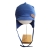 Czapka wiązana Maja STERN granatowa czapeczka dla dziecka na obwód głowy 36, 38, 44, 48, 50 cm