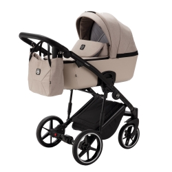 Adamex MOBI New Lux PS-18 beżowy wózek dziecięcy 2w1 głęboko spacerowy