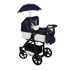BabySafe ADVENTURE VIP biało-granatowy wózek dziecięcy
