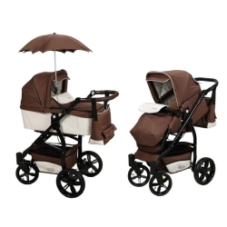 BabySafe ADVENTURE VIP biało-brązowy wózek dziecięcy