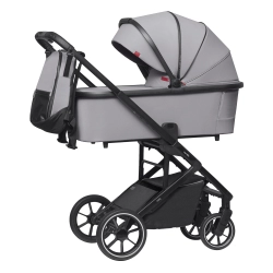 Wózek dla dziecka CARRELLO Alfa 2023 CRL-6507 Feather Grey 2w1 głęboko-spacerowy