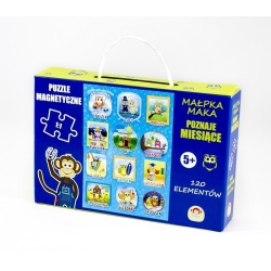 Puzzle Magnetyczne Miesiące Maka Kids 915057 zestaw 120 magnetycznych puzzli