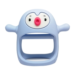 Smily Mia Gryzak Silikonowy Pingwin Buddy Light Blue gryzaczek dla dziecka