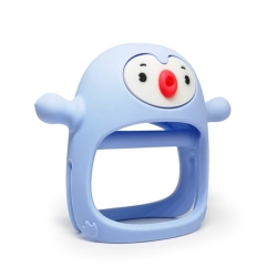 Smily Mia Gryzak Silikonowy Pingwin Buddy Light Blue gryzaczek dla dziecka