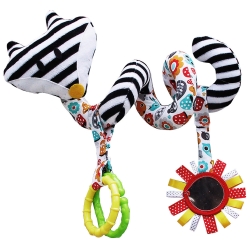 Spirala na wózek lub fotelik biało-czarna maskotka sprężynująca Hencz Toys spiralka 951