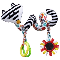 Spirala na wózek lub fotelik biało-czarna maskotka sprężynująca Hencz Toys spiralka 951