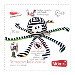 Ośmiornica z odgłosami prenatalnymi biało-czarna Hencz Toys 964
