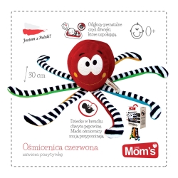 Ośmiornica z odgłosami prenatalnymi czerwona Hencz Toys 965