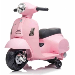 Scooter Piaggio Vespa Pudrowy Róż pojazd akumulatorowy jeździk skuter z napędem elektrycznym Sun Baby J04.003.1.3