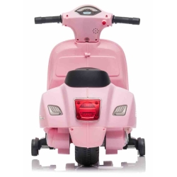Scooter Piaggio Vespa Pudrowy Róż pojazd akumulatorowy jeździk skuter z napędem elektrycznym Sun Baby J04.003.1.3