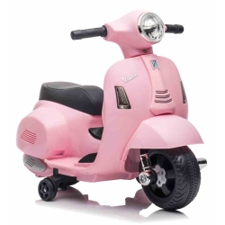 Scooter Piaggio Vespa Pudrowy Róż pojazd akumulatorowy jeździk skuter z napędem elektrycznym Sun Baby J04.003.1.3