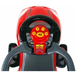 Mega Car czerwony 3w1 pojazd, jeździk, chodzik z pchaczem Sun Baby J05.008.1.1 dla dziecka 24m+