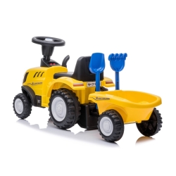 Traktor z przyczepą New Holland żółty pojazd jeździk Sun Baby J05.043.1.1