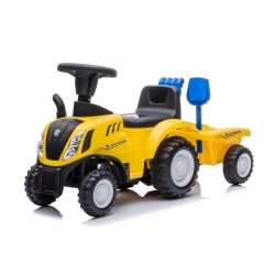 Traktor z przyczepą New Holland żółty pojazd jeździk Sun Baby J05.043.1.1