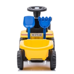 Traktor z przyczepą New Holland żółty pojazd jeździk Sun Baby J05.043.1.1