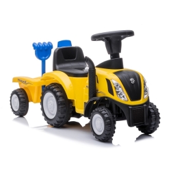 Traktor z przyczepą New Holland żółty pojazd jeździk Sun Baby J05.043.1.1