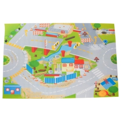 Mata edukacyjna Construction Site z autkami 120x80 cm Sun Baby B05.048.1.1