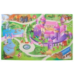 Mata edukacyjna CASTLE z autkami 120x80 cm Sun Baby B05.052.1.1