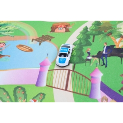 Mata edukacyjna CASTLE z autkami 120x80 cm Sun Baby B05.052.1.1