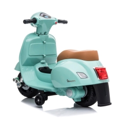 Scooter Piaggio Vespa MINT miętowy pojazd akumulatorowy jeździk skuter z napędem elektrycznym Sun Baby J04.003.1.1