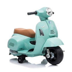 Scooter Piaggio Vespa MINT miętowy pojazd akumulatorowy jeździk skuter z napędem elektrycznym Sun Baby J04.003.1.1