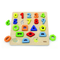 Viga 50119 Puzzle sorter kształtów cyfry i kształty
