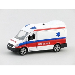 Auto metalowe z napędem i dźwiękami AMBULANS