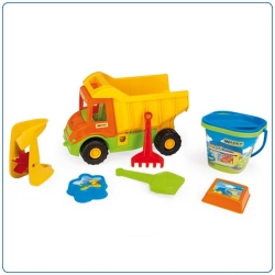 Multi Truck Wywrotka komplet do piasku z wiaderkiem Wader 70340 Happy Summer