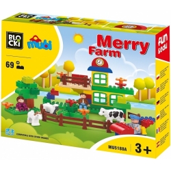 Klocki Blocki Mubi Merry Farm 69 elementów MU5188A Wesoła Zagroda