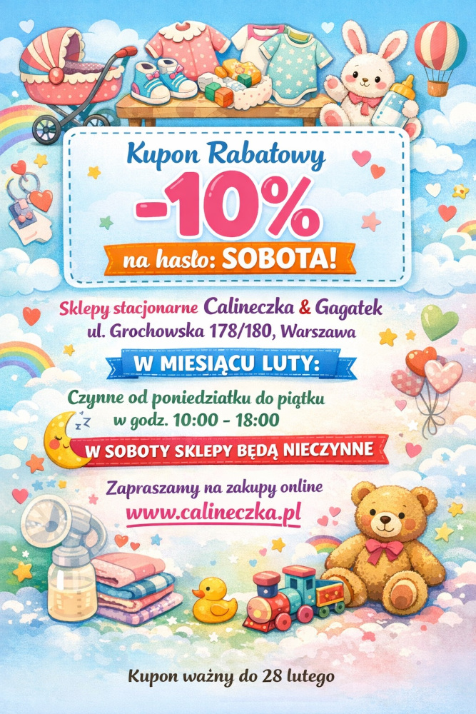 Rabat -10% na hasło SOBOTA